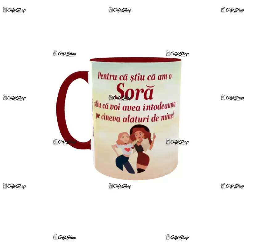 Pentru ca stiu ca am o sora, cana ceramica, 330ml